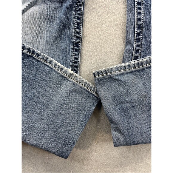 Ariat M7 Jeans Mens 35x32 Blue Rocker Straight Leg Denim Medium Wash Western - Picture 13 of 16